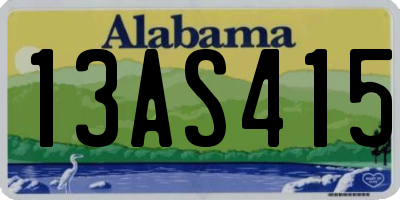 AL license plate 13AS415