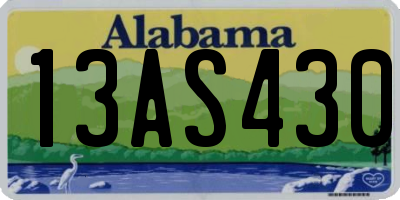AL license plate 13AS430
