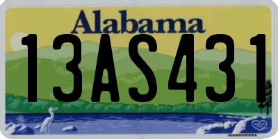 AL license plate 13AS431