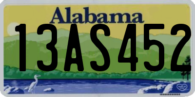 AL license plate 13AS452