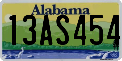AL license plate 13AS454
