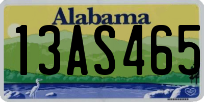 AL license plate 13AS465