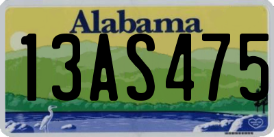 AL license plate 13AS475