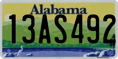 AL license plate 13AS492