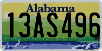 AL license plate 13AS496