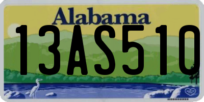 AL license plate 13AS510