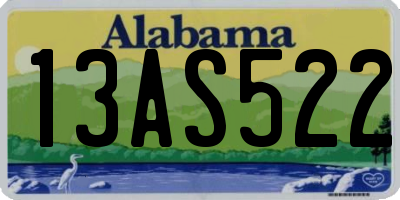 AL license plate 13AS522