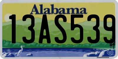 AL license plate 13AS539