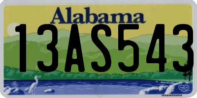 AL license plate 13AS543