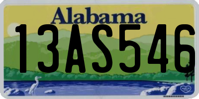 AL license plate 13AS546