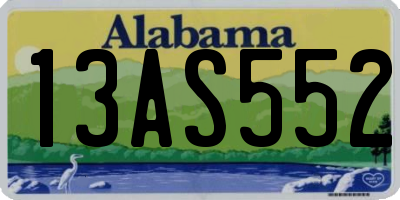AL license plate 13AS552