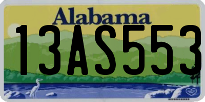 AL license plate 13AS553