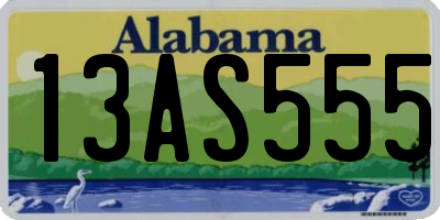 AL license plate 13AS555