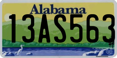 AL license plate 13AS563