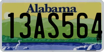 AL license plate 13AS564