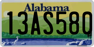 AL license plate 13AS580