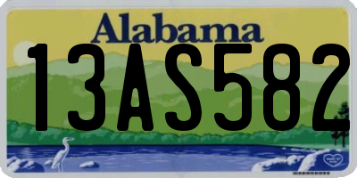 AL license plate 13AS582