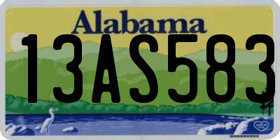 AL license plate 13AS583