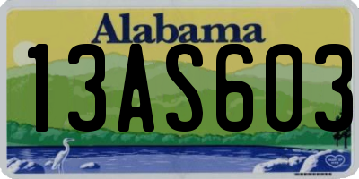 AL license plate 13AS603