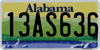 AL license plate 13AS636