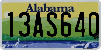 AL license plate 13AS640