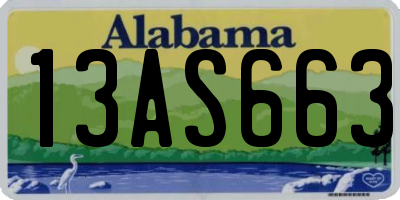AL license plate 13AS663