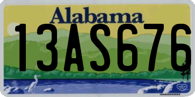 AL license plate 13AS676