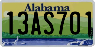 AL license plate 13AS701