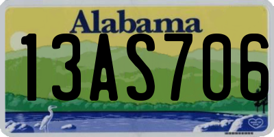 AL license plate 13AS706