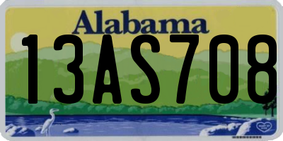 AL license plate 13AS708