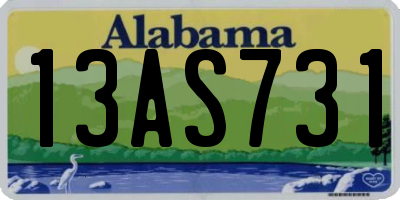 AL license plate 13AS731
