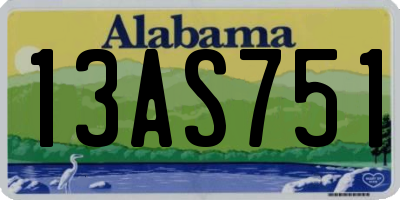 AL license plate 13AS751