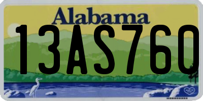 AL license plate 13AS760