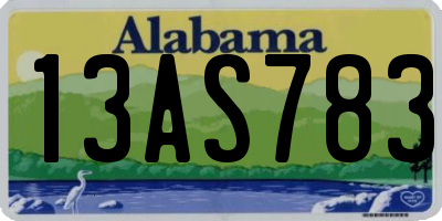 AL license plate 13AS783