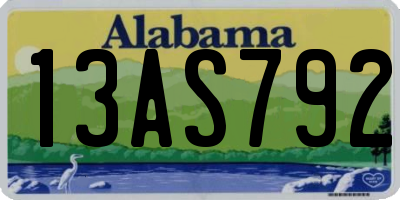 AL license plate 13AS792