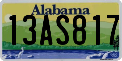AL license plate 13AS817
