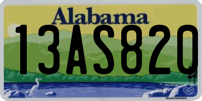 AL license plate 13AS820