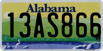 AL license plate 13AS866