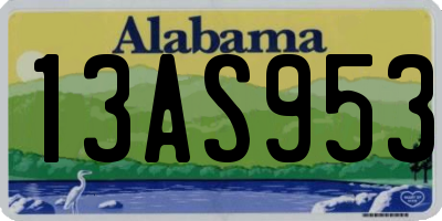 AL license plate 13AS953