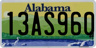 AL license plate 13AS960