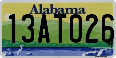 AL license plate 13AT026