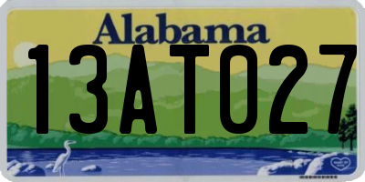 AL license plate 13AT027