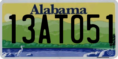 AL license plate 13AT051