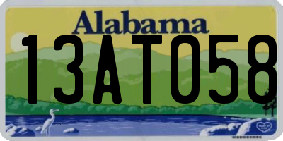AL license plate 13AT058