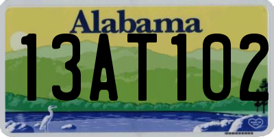 AL license plate 13AT102