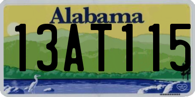 AL license plate 13AT115