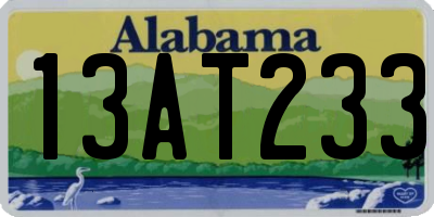 AL license plate 13AT233