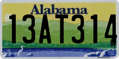 AL license plate 13AT314