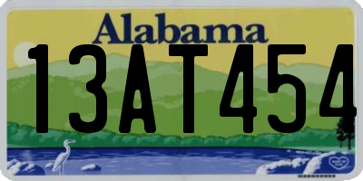 AL license plate 13AT454