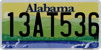 AL license plate 13AT536